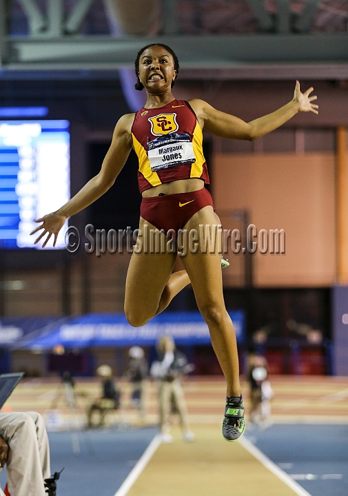 2016NCAAIndoorsFri-0083.JPG - Margaux Jones of USC finished 8th in the long jump 20-6 1/2 (6.26m) during the NCAA Indoor Track & Field Championships Friday, March 11, 2016, in Birmingham, Ala. (Spencer Allen/IOS via AP Images)